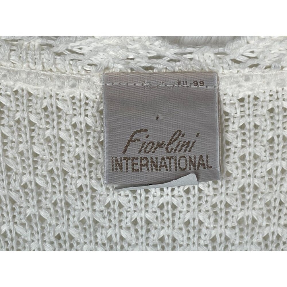 Fiorlini Women's Large Ivory Open Knit Sweater - Picture 6 of 8